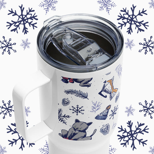 Winter Seasonal Travel Mug