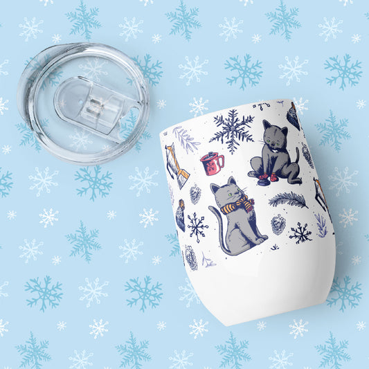 Winter Seasonal Wine Tumbler