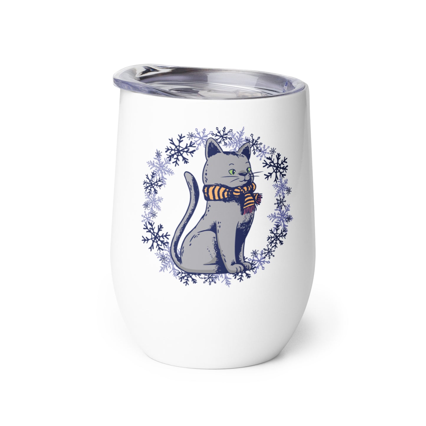 Winter Cartoon Wine Tumbler